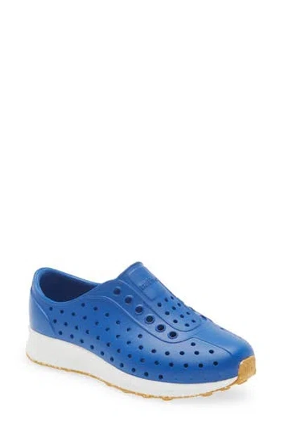 Native Shoes Kids'  Robbie Sugarlite Slip-on Shoe In Victoria Blue/ Shell White/ Ma