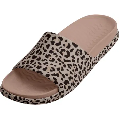 Native Shoes Spencer Lx Wanderfoam Slide Sandal In Chameleon Pink/pink/leopard