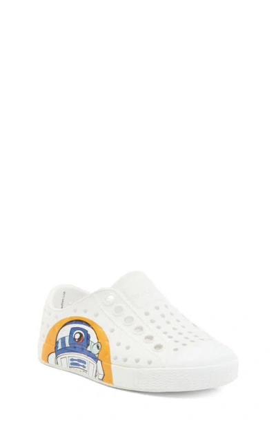 Native Shoes X Star Wars™ Kids' Jefferson Water Friendly Perforated Slip-on In Shlwht/ Shlwht/ Droidsbff