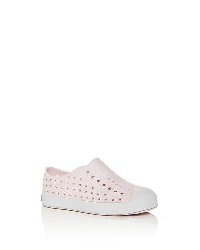 Native Unisex Jefferson Waterproof Slip On Sneakers - Toddler, Little Kid In Milk Pink/shell White
