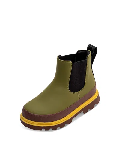 Native Unisex Kensington Chelsea Boots - Toddler, Little Kid, Big Kid In Rookie Green/bitter Brown/wheat Yellow