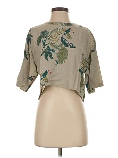 Pre-owned Native Youth 3/4 Sleeve Blouse In Tan