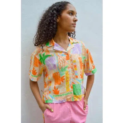 Native Youth Beach Printed Yellow Shirt