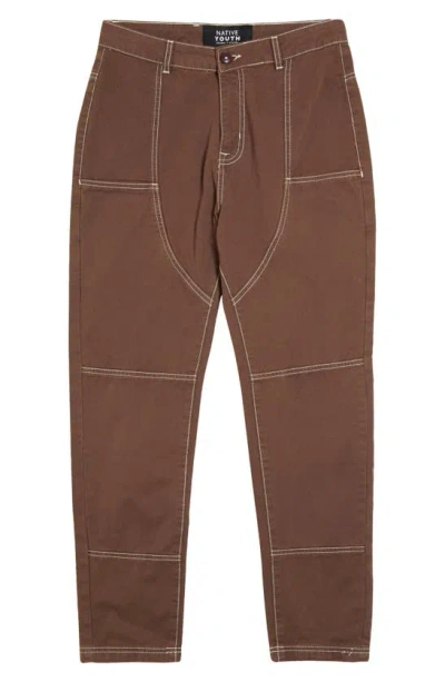 Native Youth Carpenter Trousers In Brown