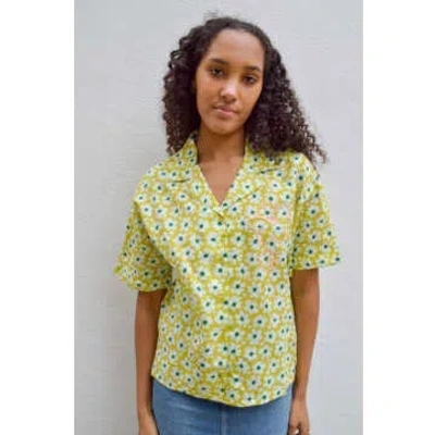 Native Youth Daisy Printed Green Shirt