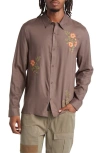NATIVE YOUTH EMBROIDERED BUTTON-UP SHIRT