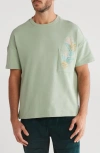 NATIVE YOUTH NATIVE YOUTH EMBROIDERED COTTON T-SHIRT