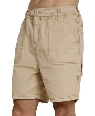 Native Youth Men's Regular-fit Carpenter Shorts In Stone