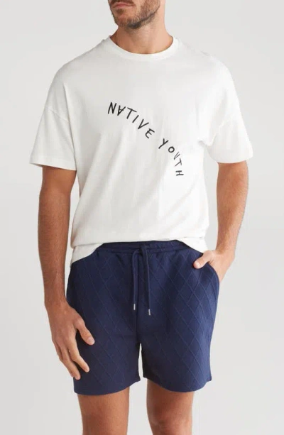Native Youth Relaxed Fit Cotton T-shirt In Off White