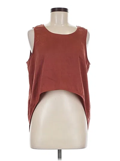 Pre-owned Native Youth Sleeveless Top Brown Scoop Neck Tops