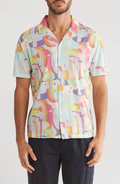 Native Youth Summer Relaxed Fit Short Sleeve Button-up Shirt In Multi