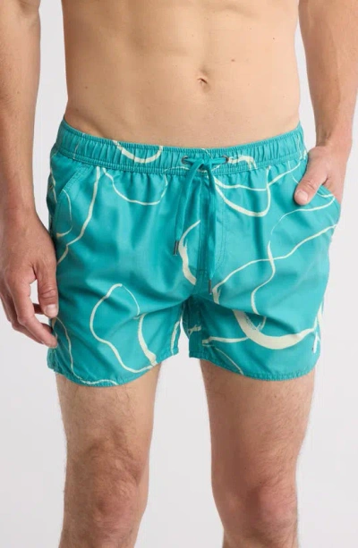 Native Youth Swim Shorts In Teal