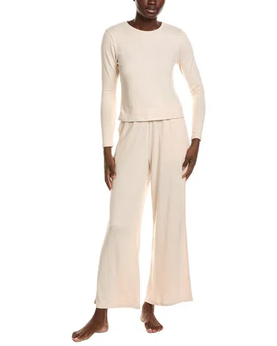 Natori 2pc Bliss Essentials Long Sleeve Pajama Set In Neutral