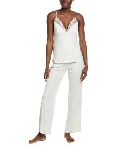Natori 2pc Feather Essentials Pajama Set In Grey