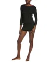 Natori 2pc Rib Essential Pajama Set In Black