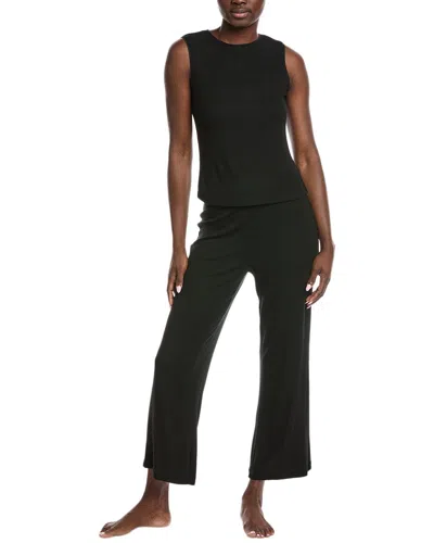 Natori 2pc Rib Essential Pajama Set In Black