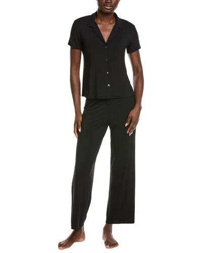 Natori 2pc Shirt & Pant Set In Black