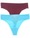 Natori 2pk Bliss Bare Thong In Multi