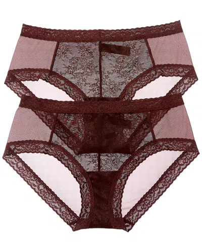 Natori 2pk Escape Girl Brief In Brown