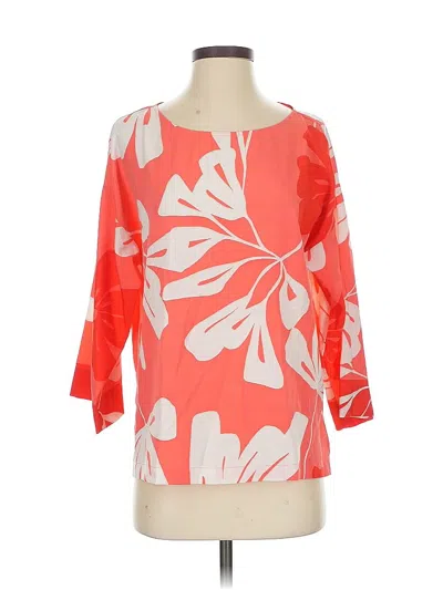 Pre-owned Natori 3/4 Sleeve Blouse In Orange