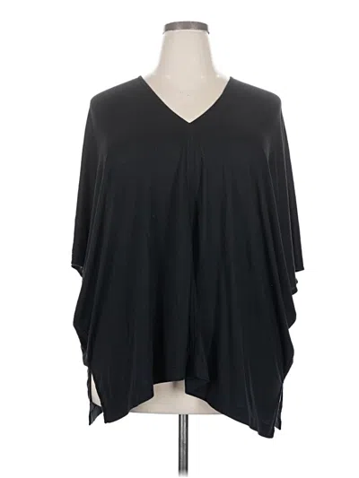 Pre-owned Natori 3/4 Sleeve Top Black V-neck Tops
