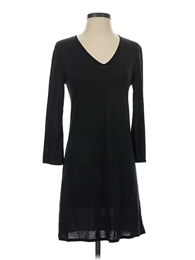 Pre-owned Natori 3/4 Sleeve Top Black V-neck Tops