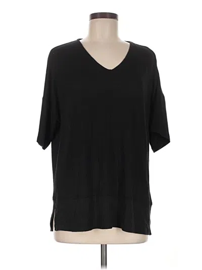 Pre-owned Natori 3/4 Sleeve T-shirt In Black