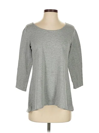 Pre-owned Natori 3/4 Sleeve T-shirt In Gray