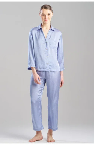 Natori Ashley Icon Notch Pj Set In Blue