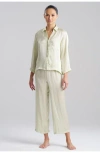 Natori Ashley Icon Notch Top And Pant Pj Set In Key Lime