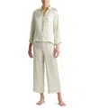 Natori Ashley Icon Notch Top And Pant Pj Set In Green