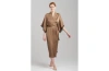 Natori Ashley Icon Robe W/ Lace In Light Brown