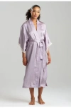 Natori Ashley Icon Robe W/ Lace In Light Iris