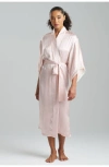 Natori Ashley Icon Robe W/ Lace In Shell Pink