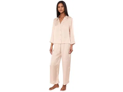 Natori Ashley Washed Satin Icon Pajama Set In Neutral