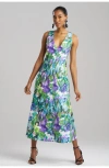 Natori Ayame V- Neck Maxi Dress