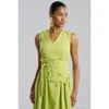 Natori Basketweave Obi Belt With Embrodiery