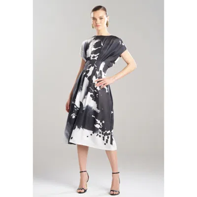 Natori Black Orchid Fit & Flare Pleated Dress In Multi