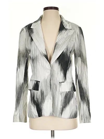 Pre-owned Natori Blazer Jacket In Silver