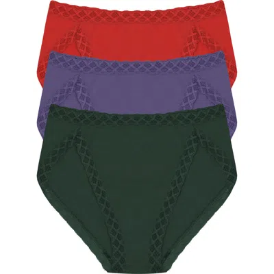 Natori Bliss 3-pack French Cut Briefs In Dark Forest,night Fall Samba