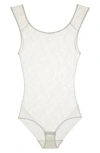 Natori Bliss Allure Lace Bodysuit In White