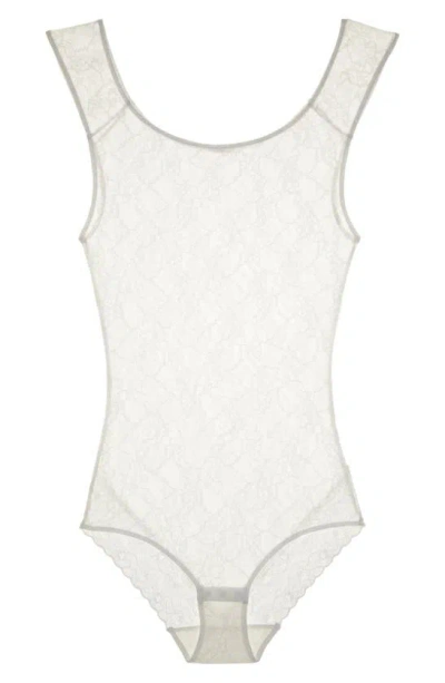 Natori Bliss Allure Lace Bodysuit In White