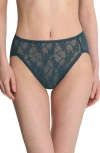 Natori Bliss Allure Lace French Cut Panties In Crystal Teal