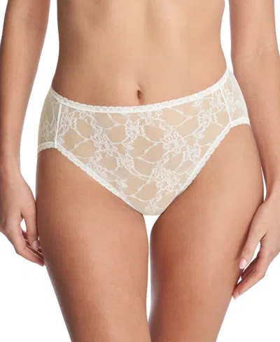 Natori Women's Bliss Allure One Size Lace French Cut Underwear 772303 In White