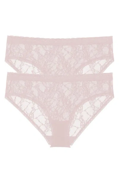 Natori Bliss Allure Lace One Size Girl Brief 2-pack In Brown