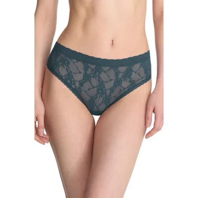 Natori Bliss Allure Lace Thong In Crystal Teal