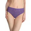 Natori Bliss Allure Lace Thong In Purple