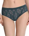 Natori Bliss Allure Lace Briefs In Crystal Teal