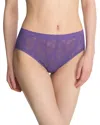 Natori Bliss Allure Lace Briefs In Deep Indigo