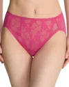 Natori Bliss Allure Lace French Cut Panties In Raspberry Glaze
